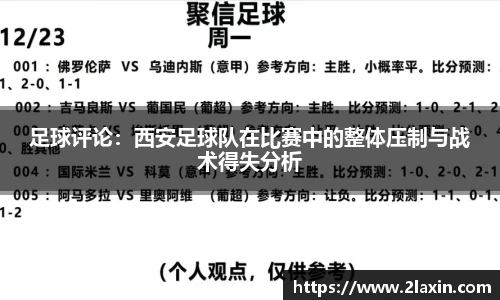 足球评论：西安足球队在比赛中的整体压制与战术得失分析