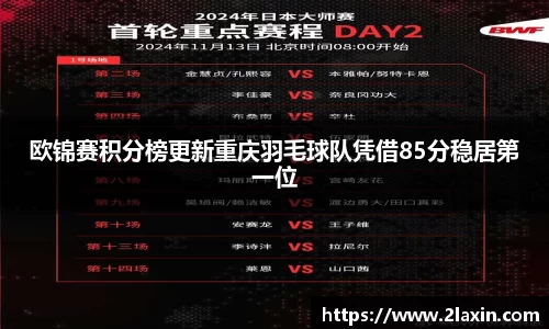 欧锦赛积分榜更新重庆羽毛球队凭借85分稳居第一位